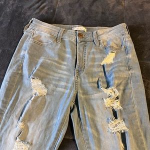Distressed Jeans, skinny leg